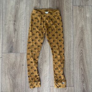 Little and lively Kids Mustard Rainbow Print Leggings